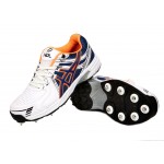 HDL Cricket Terminator Shoes Half Spikes White Blue Orange